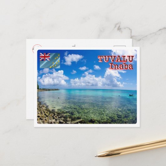 Inaba - Tuvalu - Sea View - Postkarte (Vorderseite/Rückseite Beispiel)