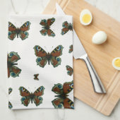 Inachis io - Die europäische Pfauenschmetterling Geschirrtuch (Viertel Falte)