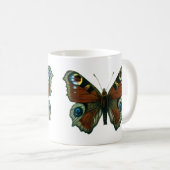 Inachis io - Die europäische Pfauenschmetterling Kaffeetasse (VorderseiteRechts)