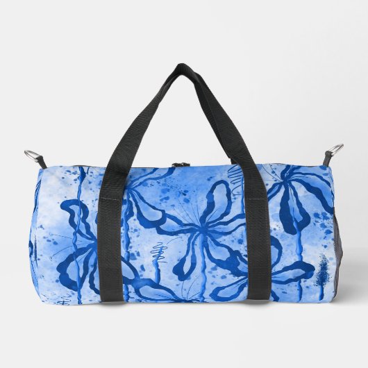 Inackte Lilies - Blau Duffle Bag (Vorderseite)