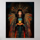 Inanna Sumerian Goddess Art Nouveau Fantasy Poster (Vorne)