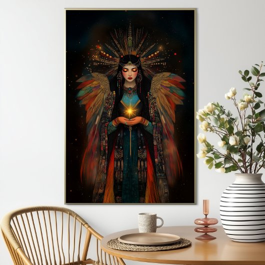 Inanna Sumerian Goddess Art Nouveau Fantasy Poster