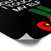 Inappropriate Christmas Shirt Funny Xmas Poster (Ecke)