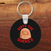 Inappropriate Funny Dirty Toe Sucker Embarrin Adul Schlüsselanhänger (Vorderseite)