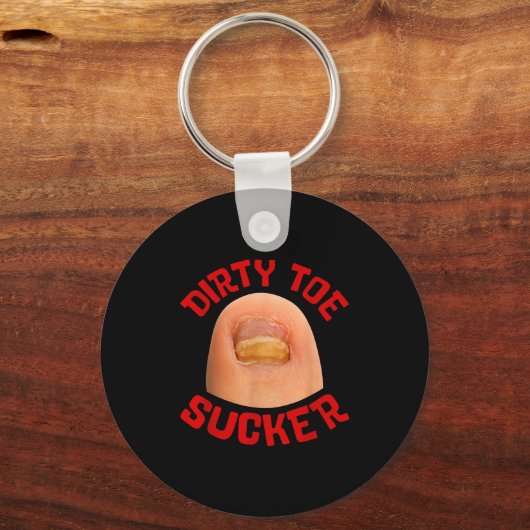 Inappropriate Funny Dirty Toe Sucker Embarrin Adul Schlüsselanhänger (Vorderseite)