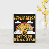 Inappropriate I W Count Wrinkles Funny Humor Men W Karte (Gelbe Blume)