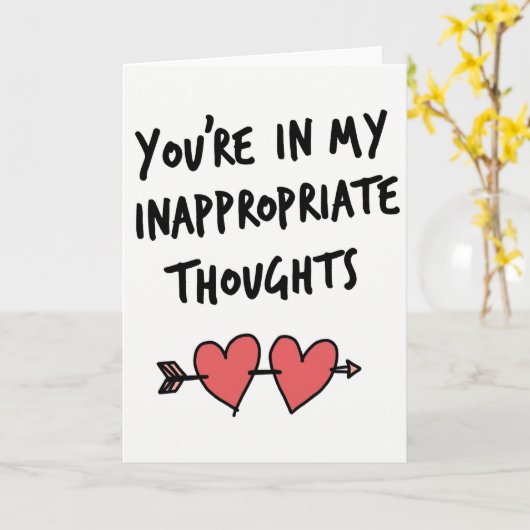 Inappropriate Thoughts Romantic Card Karte (Gelbe Blume)