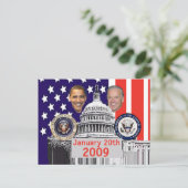 INAUGURAL Jugate Postcard Postkarte (Stehend Vorderseite)