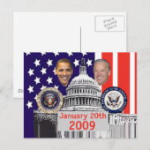 INAUGURAL Jugate Postcard Postkarte (Vorne/Hinten)