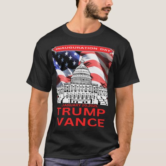Inauguration day January 2025 Trump Vance presiden T-Shirt (Vorderseite)