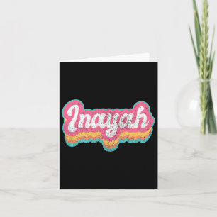 Inayah Vorname Girl Vintag 70er 80er personalisier Karte