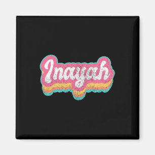 Inayah Vorname Girl Vintag 70er 80er personalisier Magnet