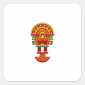 Inca Art Quadratischer Aufkleber (Vorderseite)