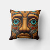 Inca Cross Muster Rot und Gelb Kissen (Rückseite)