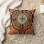 Inca Cross Muster Rot und Gelb Kissen (Decke)