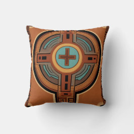 Inca Cross Muster Rot und Gelb Kissen