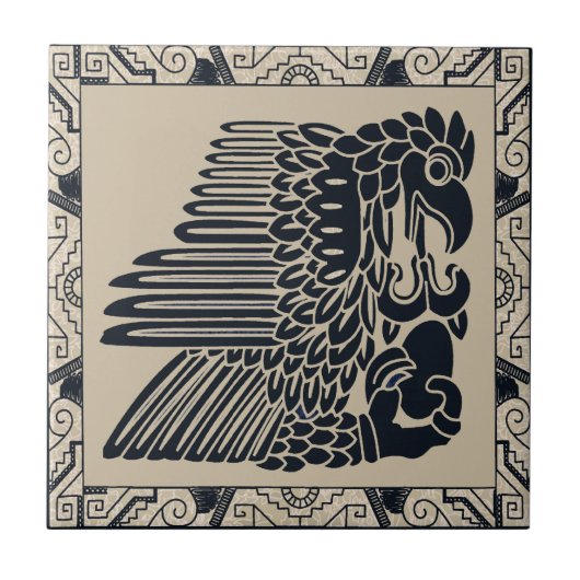 Inca Eagle mit neuem Leben Fliese (Vorderseite)