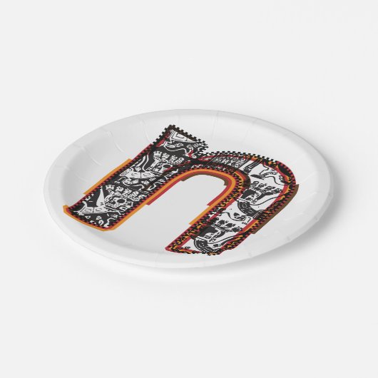 Inca Letter N Artistic Letters Paper Teller (Schrägansicht)