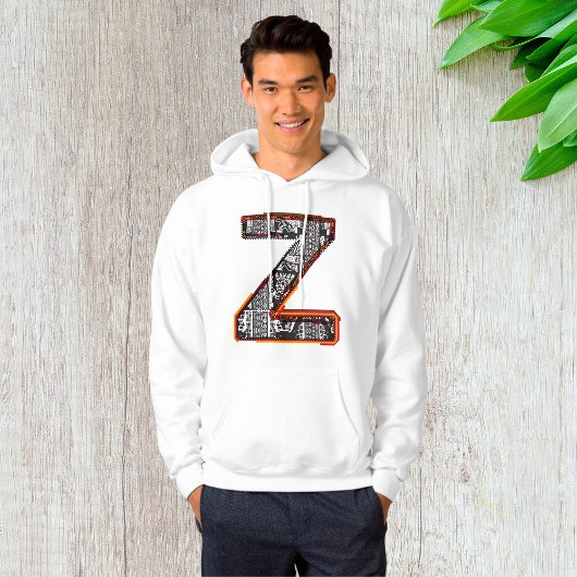 Inca Letter Z Artistic Schriftart Hoodie