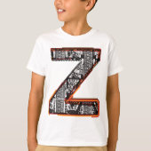 Inca Letter Z Artistic Schriftart T - Shirt (Vorderseite)
