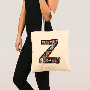 Inca Letter Z Schriftart Tote Tasche