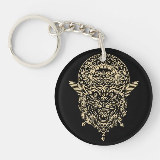 Inca & Mayan Cat Relic: Mystische Legenden Schlüsselanhänger (Vorderseite)