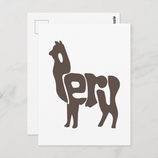 Inca Peru Peruanische Alpaca Machu Picchu - Gesche Postkarte (Vorne/Hinten)