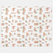 Inca Spirit | Niedlich Illustriert Peru Fleecedecke (Vorderseite (Horizontal))