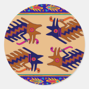 Inca Stamm Serpent Runder Aufkleber