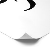 Inca Sun Black/White Poster (Ecke)