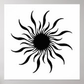 Inca Sun Black/White Poster (Vorne)