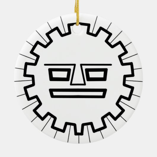 INCA SUN GOD KERAMIK ORNAMENT (Hinten)