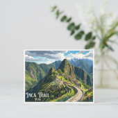 Inca-Trail Cusco Peru Postkarte (Stehend Vorderseite)