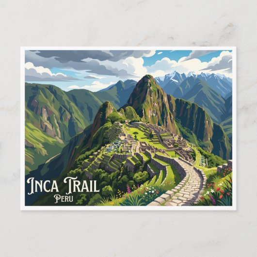 Inca-Trail Cusco Peru Postkarte (Vorderseite)