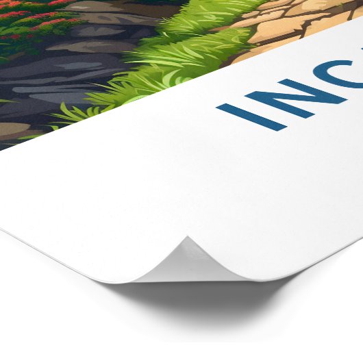 Inca Trail Peru Travel Print Poster (Ecke)