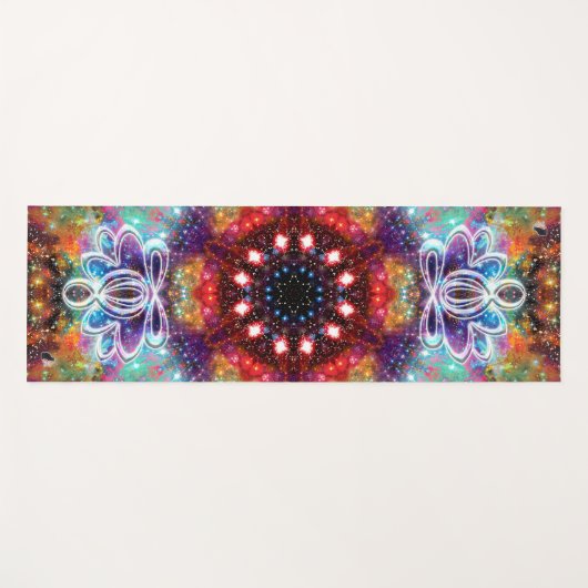 Incandescence Zen Lotus Star Kaleid Yogamatte (Vorderseite (Horizontal))
