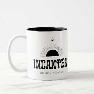 incantra Hauptlogo (hell auf dunkel) Zweifarbige Tasse