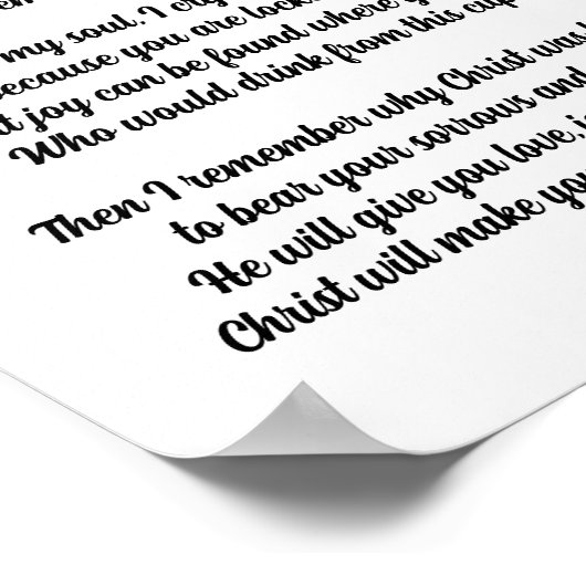 INCARCERATED LIEBT EIN CHRISTMAS POEM POSTER (Ecke)