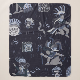 Incas-Muster nahtlos Sherpadecke