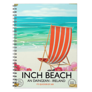 Inch Beach, An Daingean - Ireland Reiseplakat Notizblock