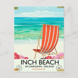 Inch Beach, An Daingean - Ireland Reiseplakat Postkarte