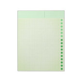 (Inch Ruled Squared) Green Blank Grid Graph Paper Notizblock (Rotiert)