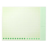 (Inch Ruled Squared) Green Blank Grid Graph Paper Notizblock (Vorderseite)