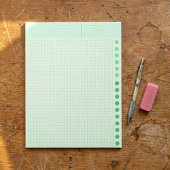 (Inch Ruled Squared) Green Blank Grid Graph Paper Notizblock