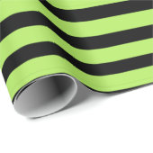 Inch-Wurm, grün und schwarz Streifen Geschenkpapier (Rolleneckpunkt)