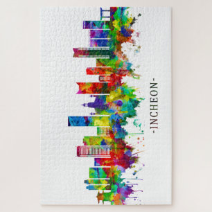 Incheon South Korea Skyline Puzzle