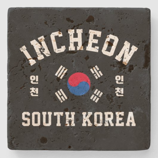 Incheon South Korea T - Shirt Steinuntersetzer (Vorderseite)