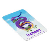 Incheon Südkorea Dragon Magnet (Rechte Seite)