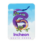 Incheon Südkorea Dragon Magnet (Vertikal)