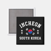 Incheon Südkorea T-Shirt Magnet (Vorderseite/Rückseite)
